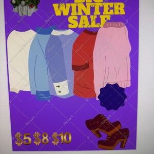 Women's Blue and White Sweater
